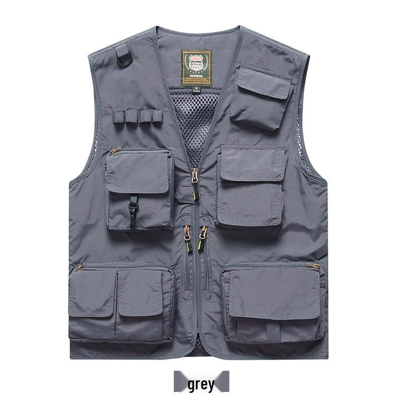 Customizable Multi-Pocket Photography Vest: Tactical Workwear for Directors, Reporters, and Media Professionals
