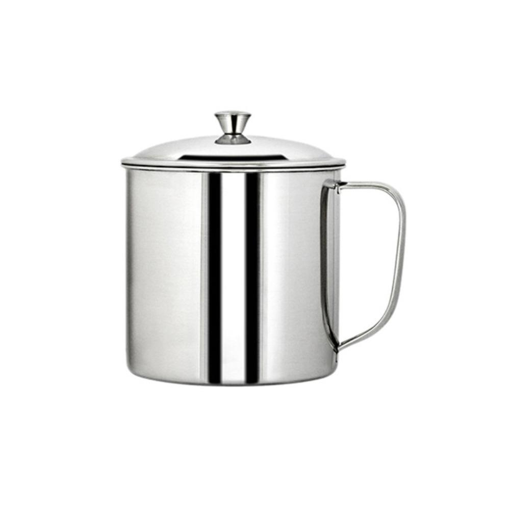 

with Lid Stainless Steel Water Cup Portable Cold Drink Cup Gargle Cups Coffee Mug Office Use XS