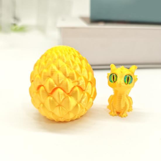 3D Printed Dragon Egg Ornament Vibrant Color Small Size Stress Relief Fidget Toy Adorable Cartoon Dragon Statue