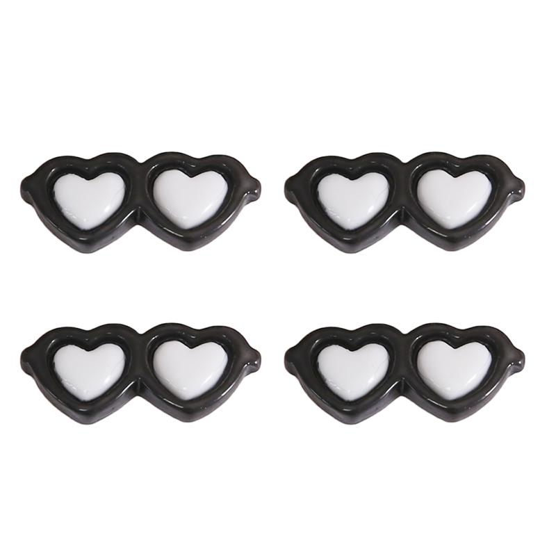 10pcs/bag Acrylic Heart-Shaped Glasses DIY Crafts To Make Jewelry Accessories