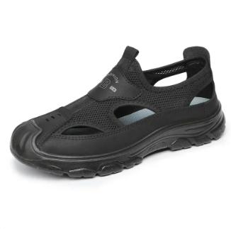 Summer Men'S Sandals New Hollow Breathable Beach Shoes Ultra Light Anti Slip Summer Casual Shoes Walking Shoes