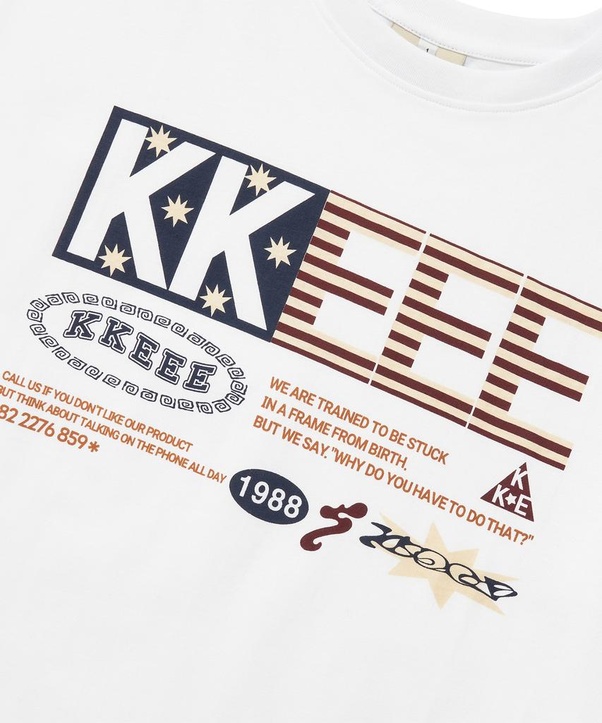 KKEEE American Card Oversized Short Sleeve T-Shirt (2 Colors)