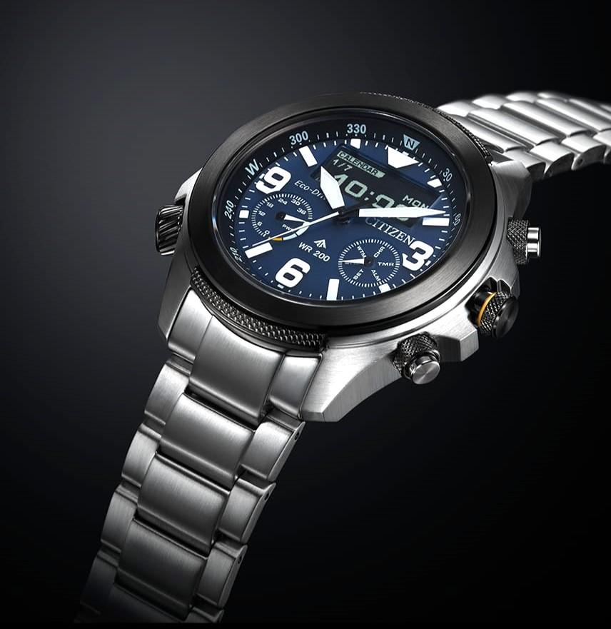 Citizen Orologio Eco-Drive Perpetual World Time Zaffiro SS JV1006-51L