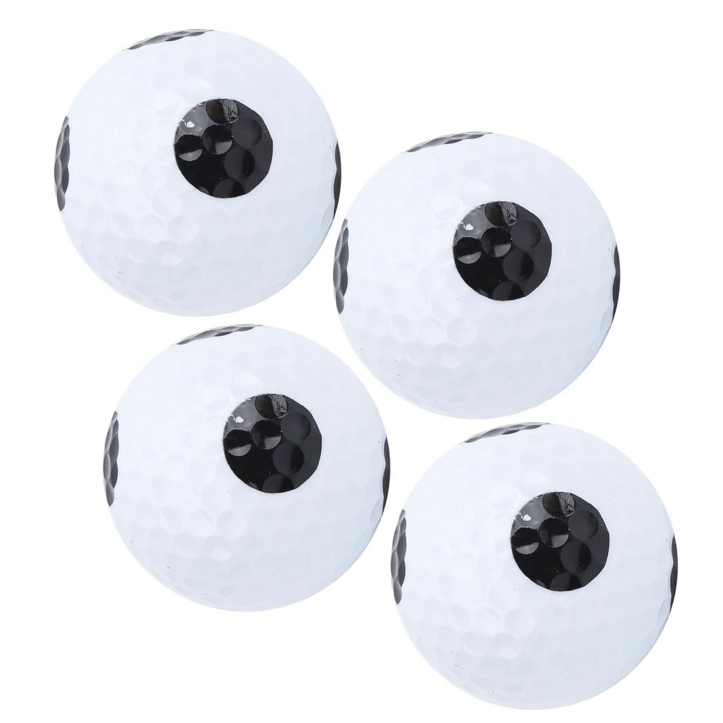 4 Stück Golf Putting Übung Doppelschicht Spielball Weiß Schwarz Ball Schwarzer Punkt Ball
