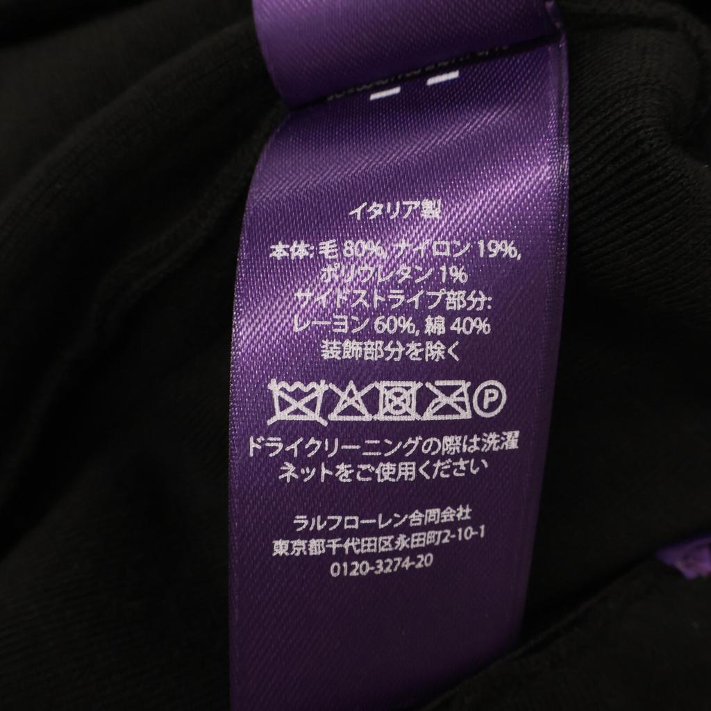 Ralph Lauren PURPLE LABEL Purple Label [Good Condition/Domestic Regular/22AW] Rhinestone Logo Stretch Pants/ Bottoms S/P blackUsed