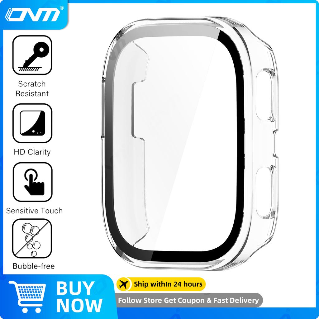Glass+Case for Amazfit Bip 6 Tempered Glass Screen Protector & Hard PC Protective Bumper for Amazfit Bip6 Accessories
