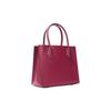MICHAEL KORS Mercer pebbled lock solid French cowhide leather accordion bag shoulder crossbody handbag small size women's berry red