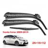 3Pcs Front & Rear Windshield Wiper Blades Set 26"+16"+12" Dedicated Push Button Connector for European Compact MPV 2009-2019