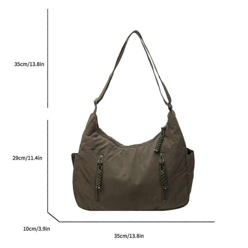 Delicate Shoulder Bag Casual Satchel Sling Purse Nylon Crossbody Bag for Travel and Outdoor Activity  Burgundy