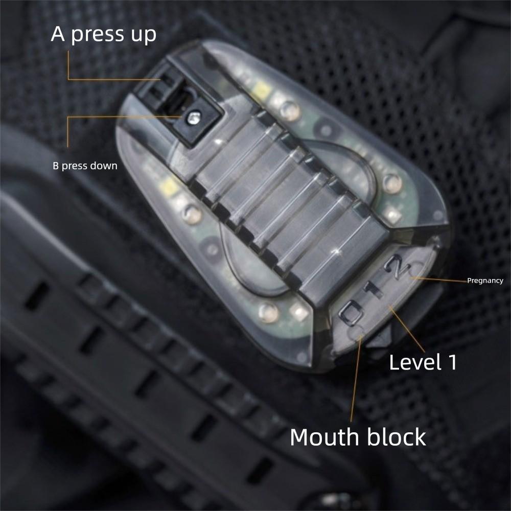 Überlebenshelm Blinklicht Mehrfarbige Helm-Taschenlampe Sicherheitshelm IR-Lampe für den Außenbereich