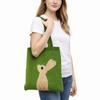 Green Crochet Bag Handmade Knitted Tote Bag Portable Weave Shoulder Bag  Girls