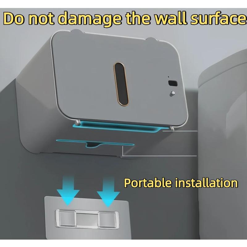 2025 New Smart Induction Toilet Paper Holder Shelf Automatic Paper Out Tissue Rack Wall-Mounted Toilet Paper Dispenser