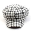 Universal Chemistry Soft Check Wool Gray Newsboy Cap