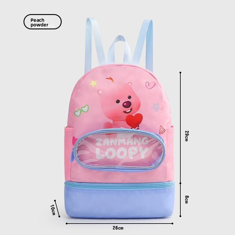Childrens Swimming Bag Cute Cartoon Backpack With Waterproof Dry Wet Separation For Outdoor Sports