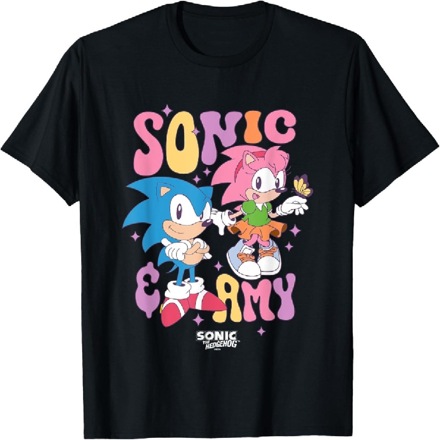 

Футболка Sonic The Hedgehog Соник и Эми Милый Винтажный Кадр S