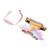 Pet Harness Reflective Anti Pull Pink 3D   Puppy Chest Harness and Leash Set for Outdoor
