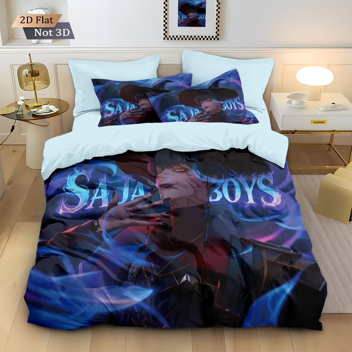 

Quilt Cover Bed Three-Piece Digital Printed Abrasive Cloth Bedding 135x200cm