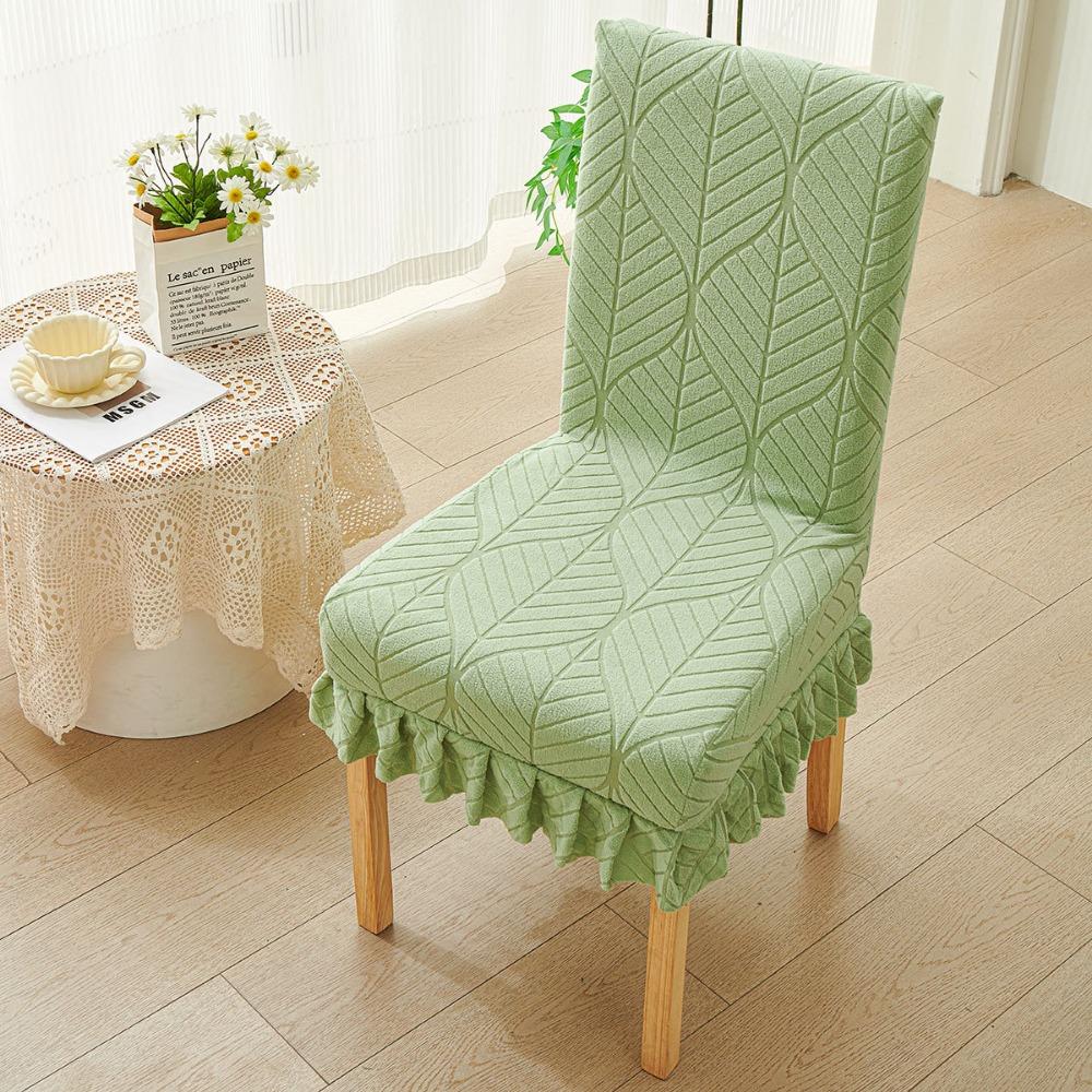 

Jacquard Dining Chair Cover Anti-slip Chair Slipcover Chair Cover Backrest For Office Home Seats зелений