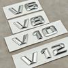 3D ABS Chrome Letters V6 V8 V10 V12 Car Fender Side Logo Badge Sticker For Mercedes Benz W205 W204 W213 W212 W221 Accessories