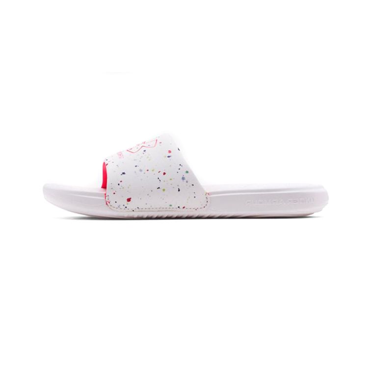 

Кроссовки Under Armour Ansa Graphic Slide GS Speckled Kids белые розовые-Shock 3024439-100 35