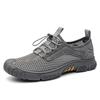Men's shoes summer outdoor hiking off-road sports shoes fly-woven shoes low-top hollow ventilation hole mesh running shoes