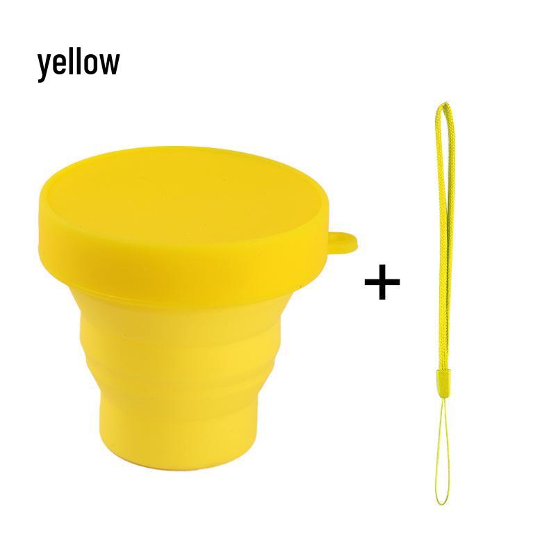 Portable Silicone Foldable Water Cup - High Temp Resistant, Food Safe, Ideal for Outdoor Sports and Travel.