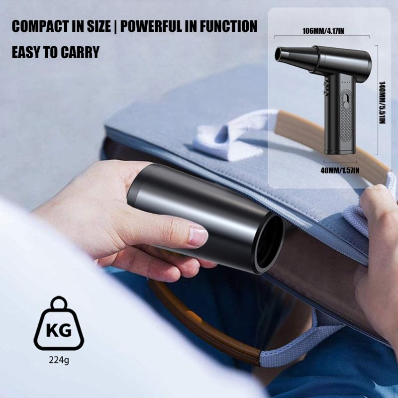 Adjustable 3 Speed Powerful 4000mAh Wireless Miniature Air Blower Suitable For Dust Removal And Home Electronics Cleaning M4YD