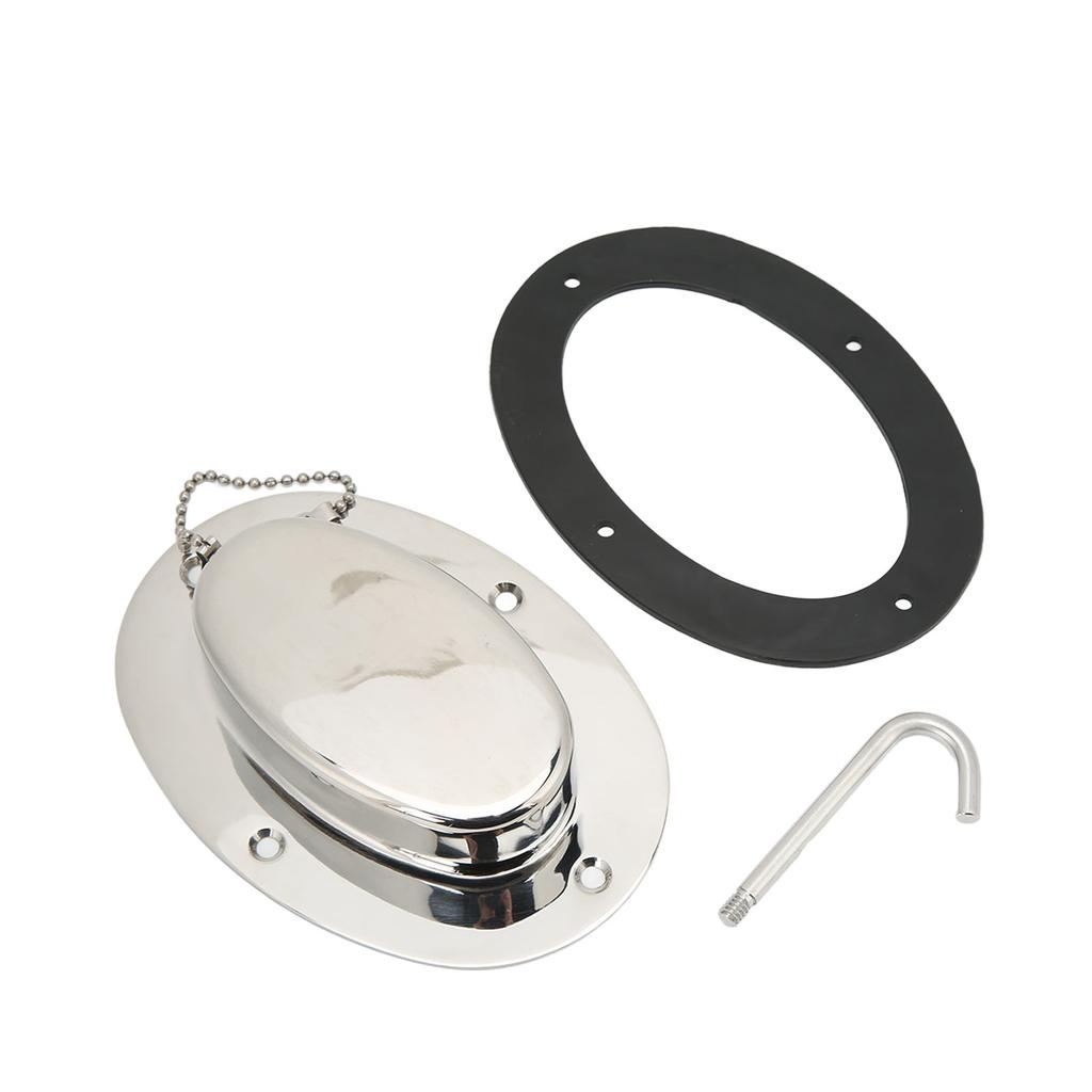 304 Edelstahl Ketten-Decksdurchführung mit Gummidichtung 6,32x4,47in Basis 4,3x2,31in Loch Marine Yacht Zubehör