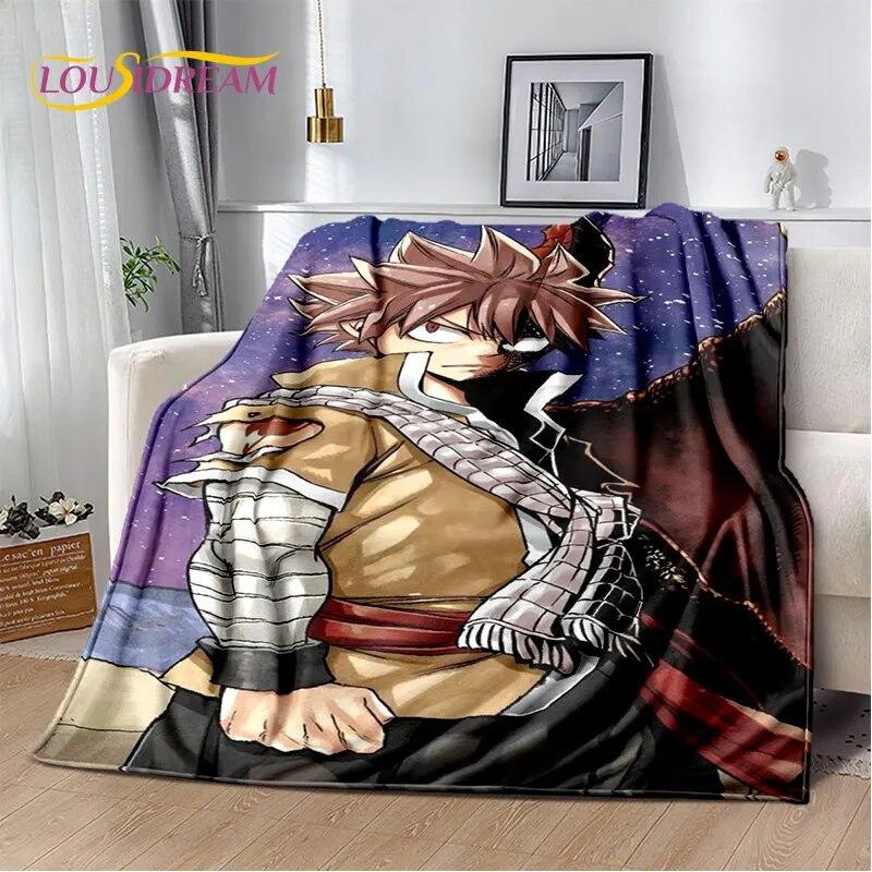Fairy Tail Japan Anime Cartoon Soft Plush Blanket,Flannel Blanket Throw Blanket for Living Room Bedroom Bed Sofa Picnic Cove Kid