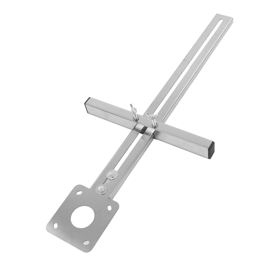 Woodworking Circle Cutting Jig Alloy Steel Easy Operation Circle Cutter Trimming Guide Silver