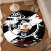 Football Club Emblem Round Rug for Livingroom,Bedroom, Palyroom, Chair Rug, Area rug, Circle Carpet, Large Size Fan Christmas gift