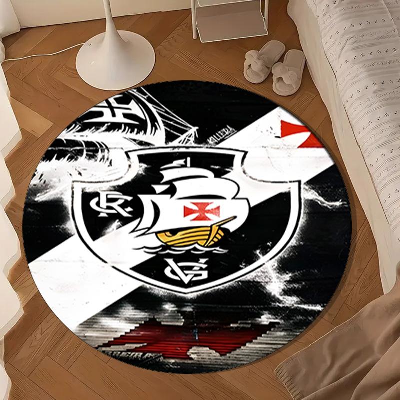 Football Club Emblem Round Rug for Livingroom,Bedroom, Palyroom, Chair Rug, Area rug, Circle Carpet, Large Size Fan Christmas gift