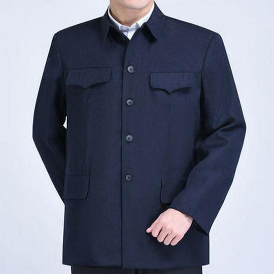 Men's Zhongshan Suit: Autumn/Winter Casual Wear for Middle-Aged and Elderly