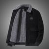 Corduroy Lamb Wool Jacket Male's Winter Relaxed Fit Plus Velvet Thickened Everyday Lapel Jacket Top Clothes for Male High Quality Practical Daily Use