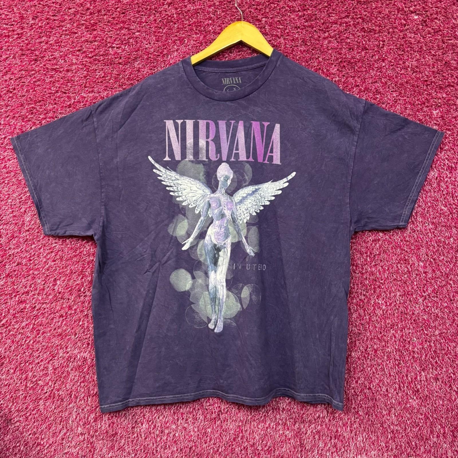 Nirvana In Utero Album Angel Art Outline Grunge Band Tee 2XL XXXL