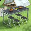Portable Aluminum Folding Table - Multifunctional Dining, Study, or Outdoor Use