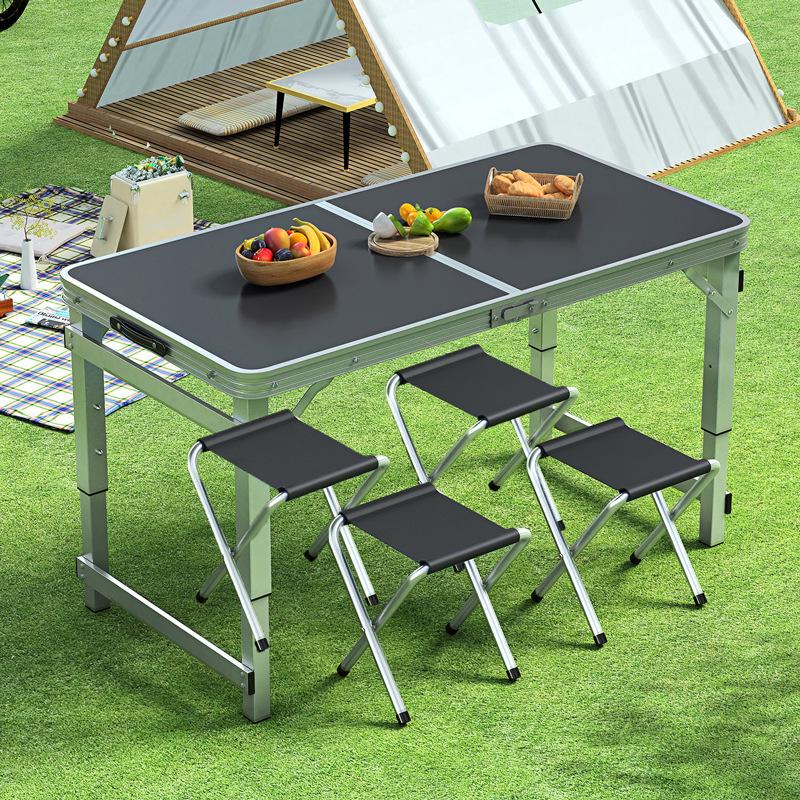 Portable Aluminum Folding Table - Multifunctional Dining, Study, or Outdoor Use
