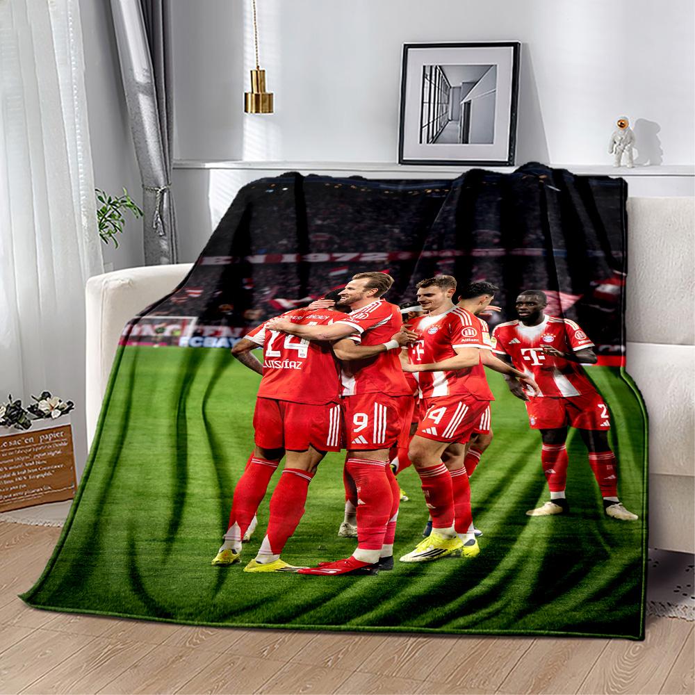 Bayern Munich Blanket Durable Comfort Suitable for Seaside Bedding Livingroom All-Season Use Modern Perfect Gift for Relatives and Friends