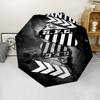 Santos SFC Logo Print Automatic Umbrella, 8 Rib Iron Frame, Plastic Handle, Suitable for Outdoor Travel &Daily , Ideal Gift