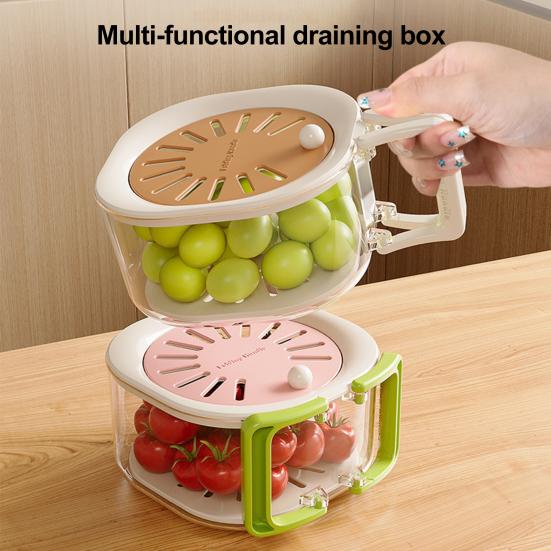 Fruit Strainer with Folding Handles Efficient Berry Rinsing Basket Draining Container for Washing Fruits And Vegetables