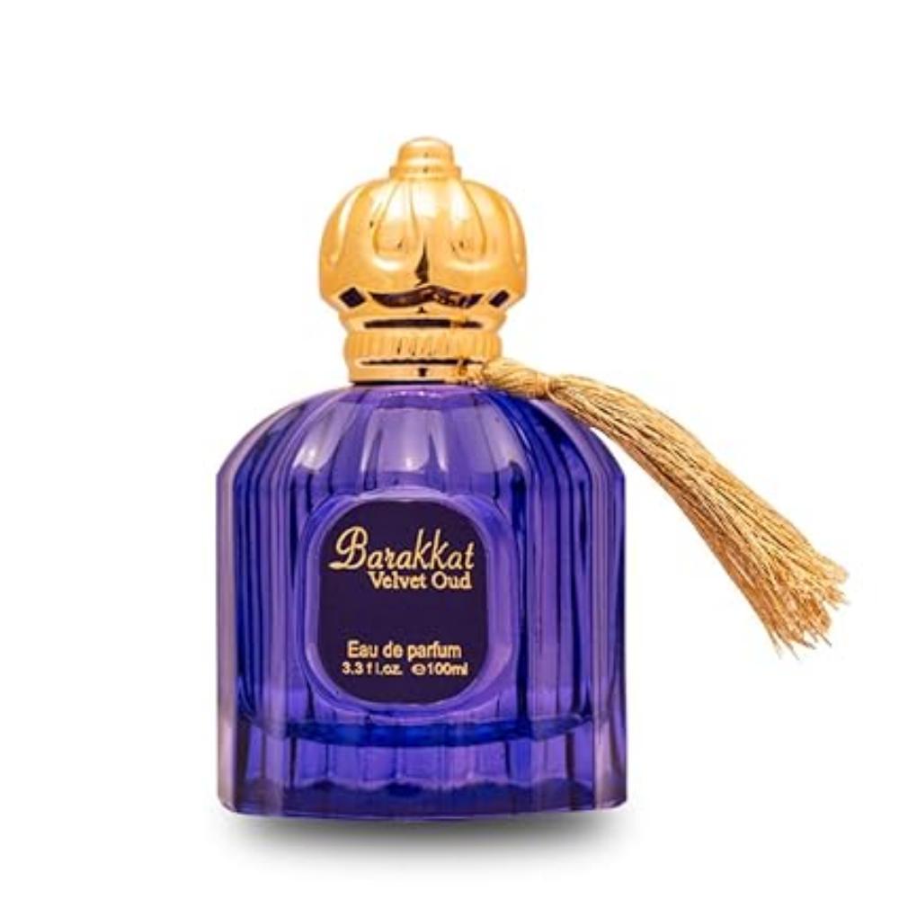 Ramco Barakkat Velvet Oud Premium Long Lasting Oriental Woody Oud Eau de Parfum para Homens e Mulheres, 100ml