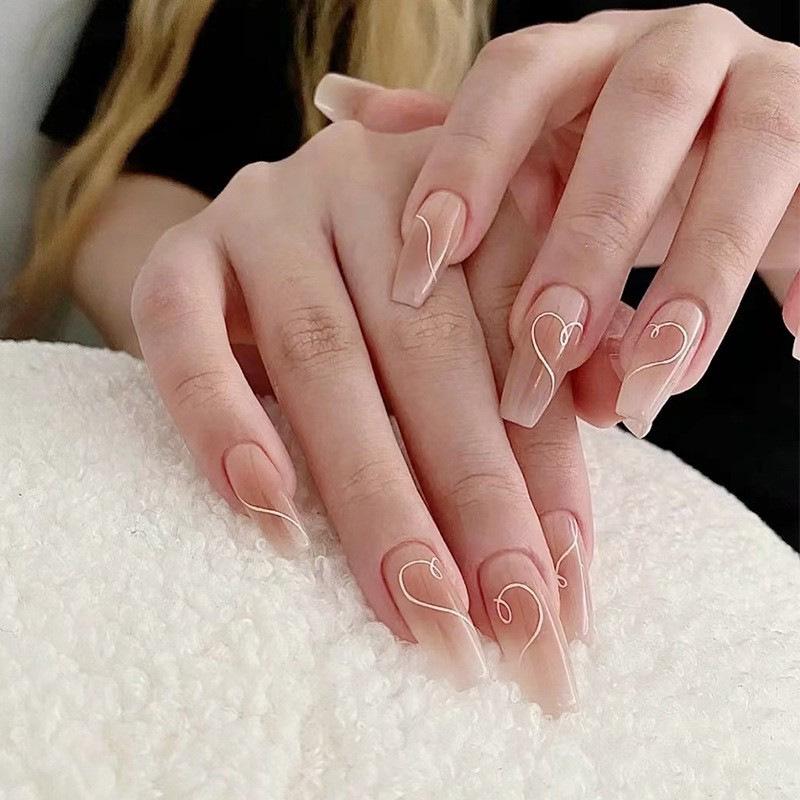 Nude Boiled Water Ganlu Temple Manicure: Simple, Versatile, Pure Desire Nail Pieces