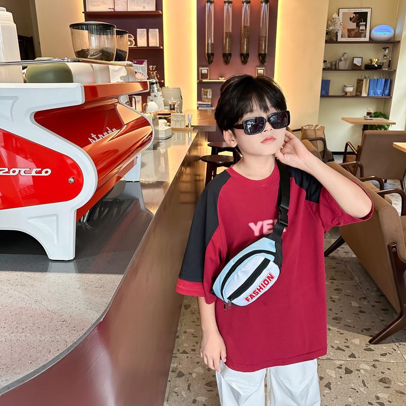 Stylish 2024 Summer Fresh Letter Casual Sports Shoulder Crossbody Bag For Kids