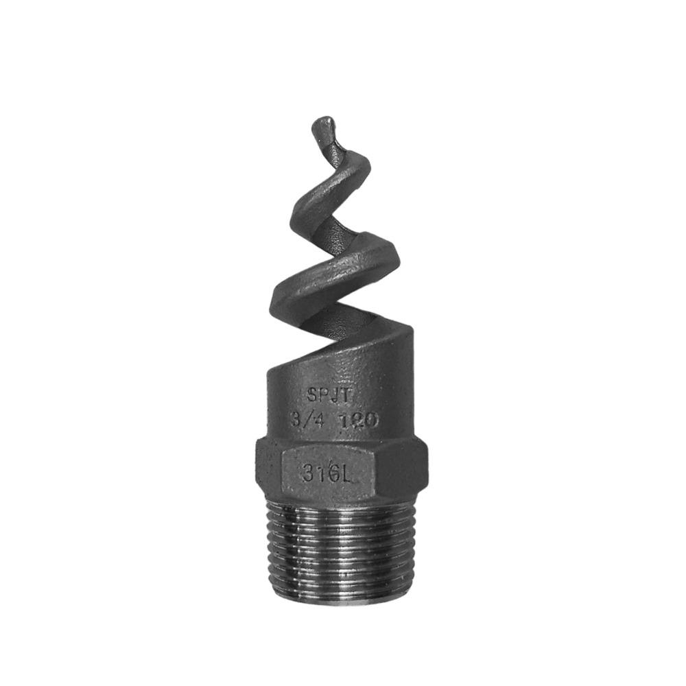 316L Stainless Steel Spiral Nozzle Male Thread Silver Spiral Cone Nozzle Joint Connector Pipe Fitting Water Pipe Fittings