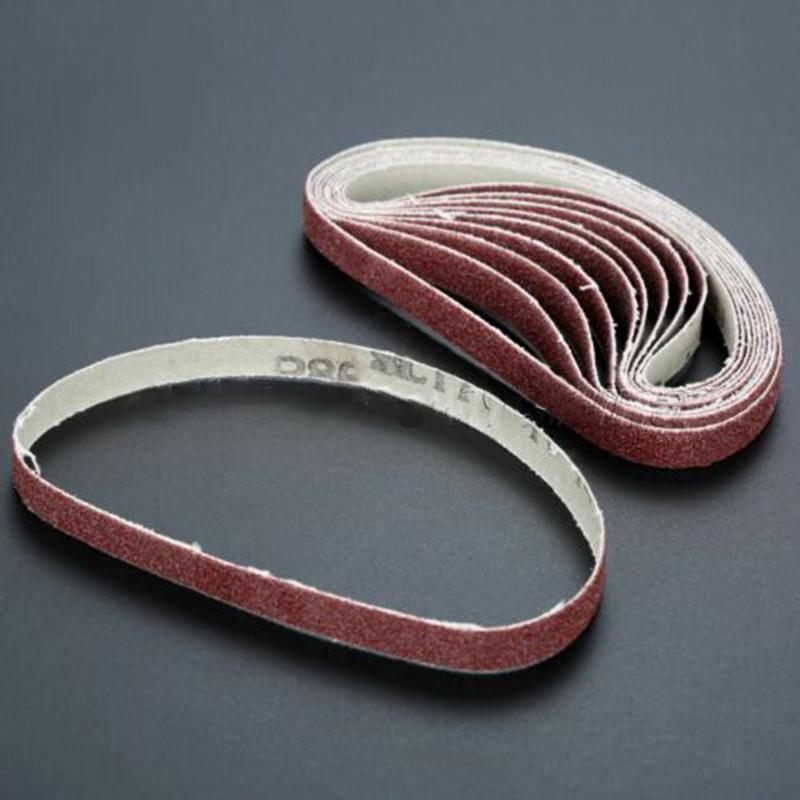 10PCS/Set Sanding Belts 40-600 Grits Wood Soft Metal Polishing Sandpaper Abrasive Bands For Belt Sander Abrasive Tool 330x10mm