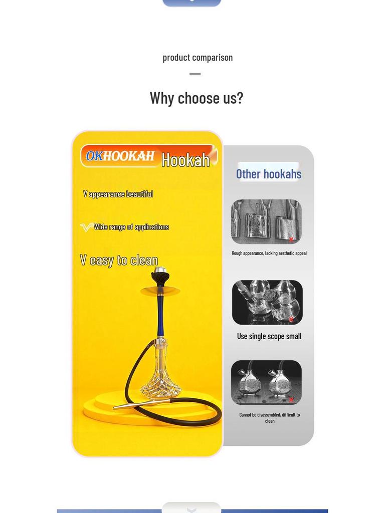 Large Single-Tube Hookah for Bars & Lounges