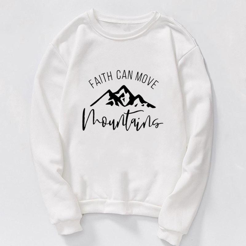 2023 frauen Jesus Druck Sweatshirt Glaube Über Angst Streetwear Herbst Winter Oansatz Pullover Harajuku Weibliche Hoodie Tops Kleidung