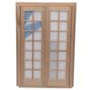 1Pc Dollhouse Miniature Wooden Diy 28 Lattices Double Door Model Mini Simulation Furniture Decor Toy Accessories