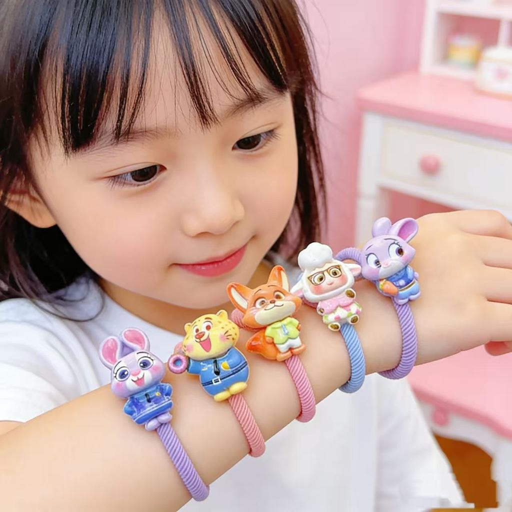 10pcs Disney Zootopia Cute Cartoon Rabbit Officer Headband - Elastic Headband, Daily Use Hair Accessories for Kids and Girls