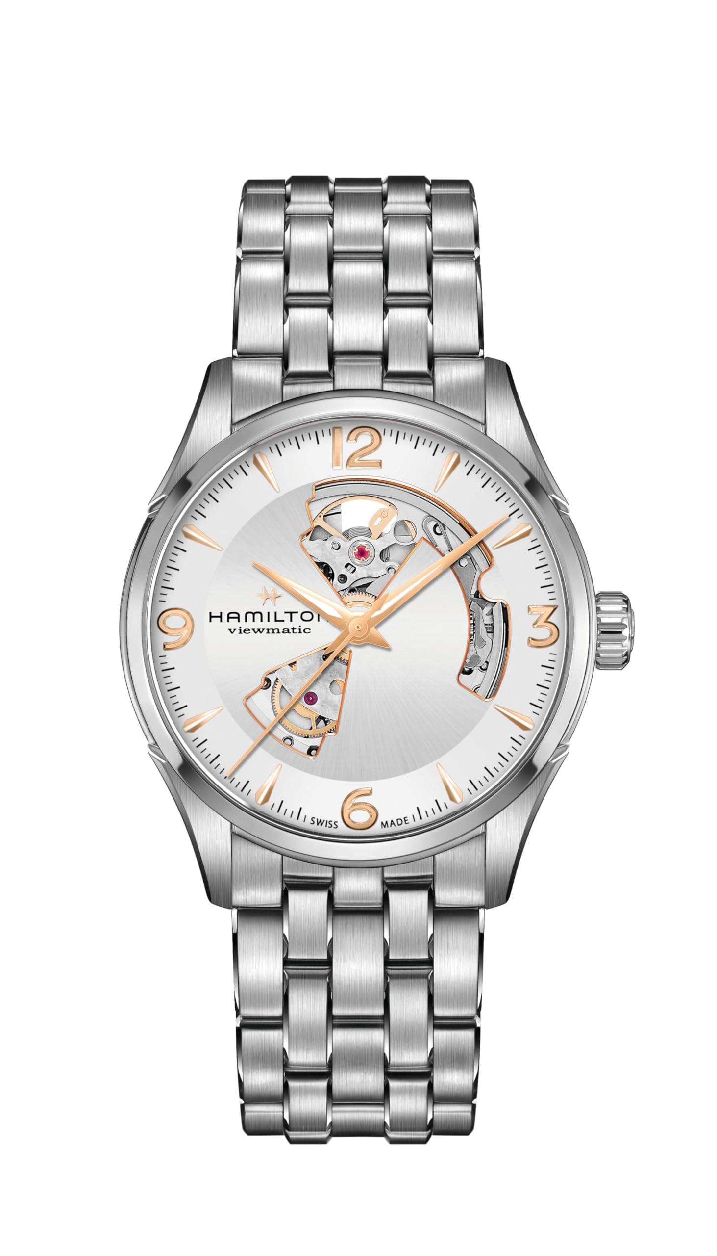 

Hamilton Jazzmaster Open Heart Gent Automatic Watch H32705151 with Official Warranty Men s (Officially Imported)